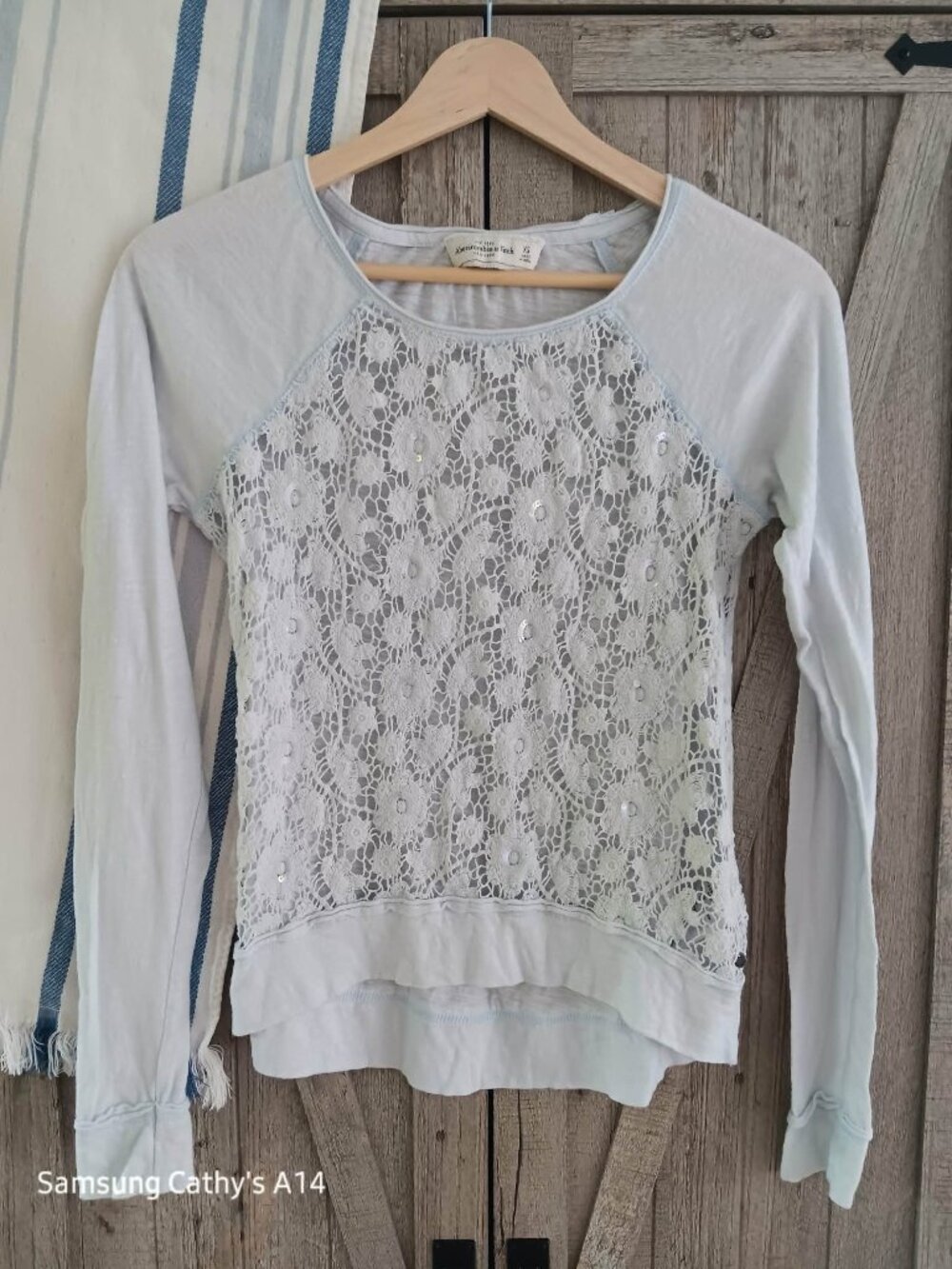 Abercrombie Lace and Sequence Long Sleeve Tee
